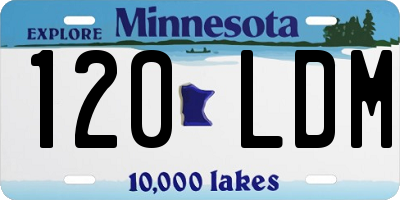 MN license plate 120LDM