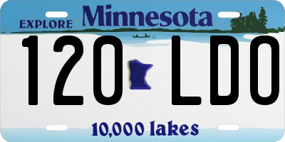 MN license plate 120LDO