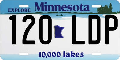 MN license plate 120LDP