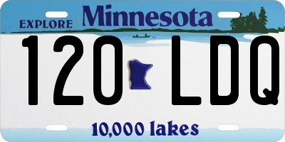 MN license plate 120LDQ
