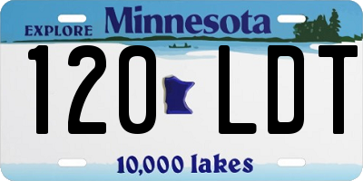 MN license plate 120LDT