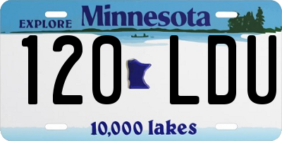 MN license plate 120LDU