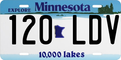 MN license plate 120LDV