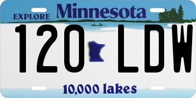 MN license plate 120LDW