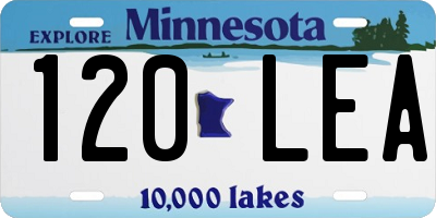 MN license plate 120LEA