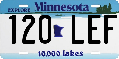 MN license plate 120LEF
