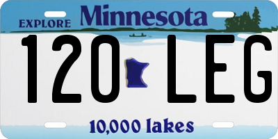 MN license plate 120LEG