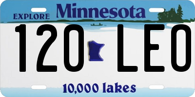 MN license plate 120LEO