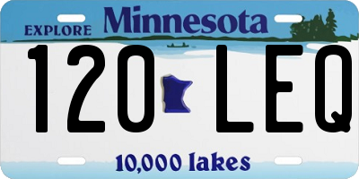 MN license plate 120LEQ