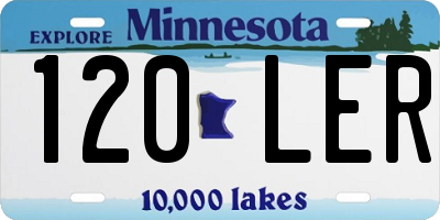 MN license plate 120LER