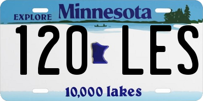 MN license plate 120LES