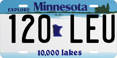 MN license plate 120LEU