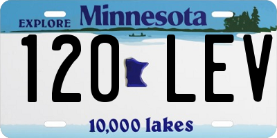MN license plate 120LEV
