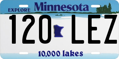 MN license plate 120LEZ