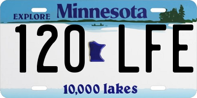 MN license plate 120LFE