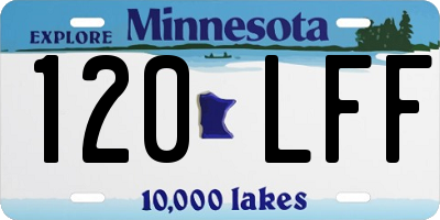MN license plate 120LFF