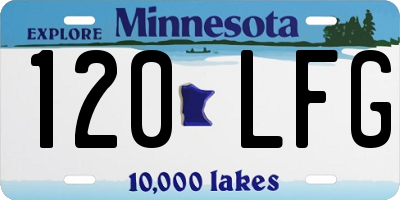 MN license plate 120LFG