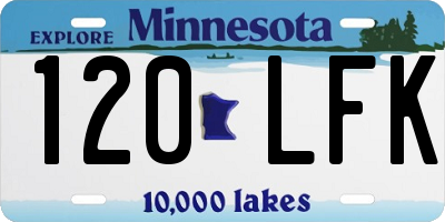 MN license plate 120LFK