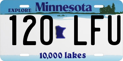 MN license plate 120LFU