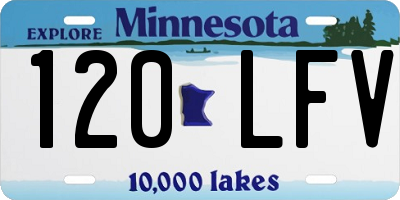 MN license plate 120LFV