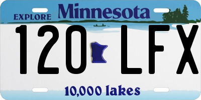 MN license plate 120LFX