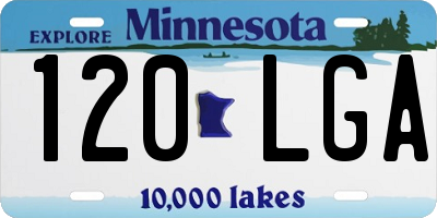 MN license plate 120LGA
