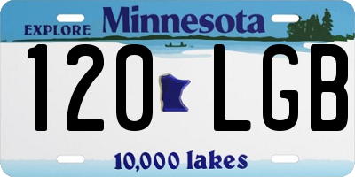 MN license plate 120LGB