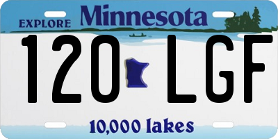 MN license plate 120LGF