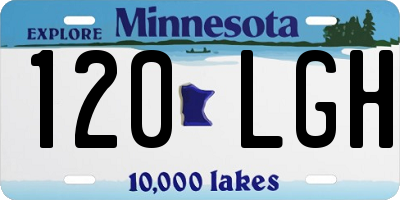 MN license plate 120LGH