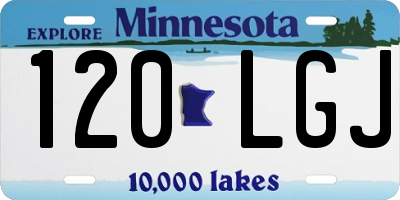 MN license plate 120LGJ