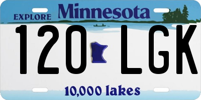 MN license plate 120LGK