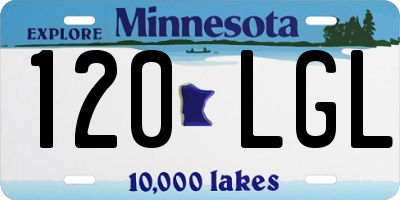 MN license plate 120LGL
