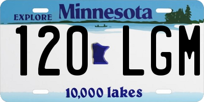 MN license plate 120LGM
