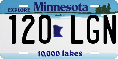 MN license plate 120LGN