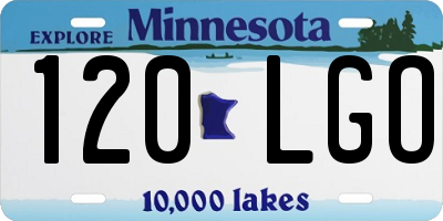 MN license plate 120LGO