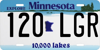 MN license plate 120LGR