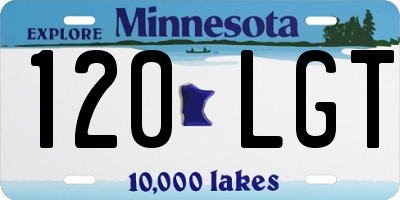 MN license plate 120LGT