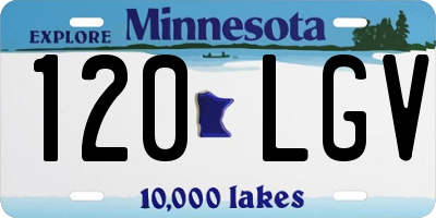 MN license plate 120LGV