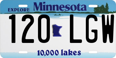 MN license plate 120LGW
