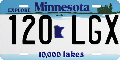 MN license plate 120LGX