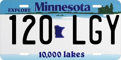 MN license plate 120LGY