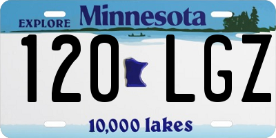 MN license plate 120LGZ