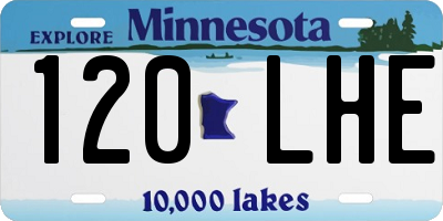 MN license plate 120LHE