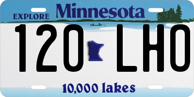 MN license plate 120LHO