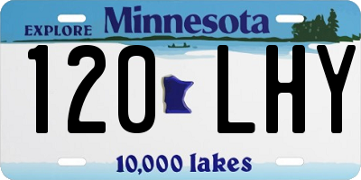 MN license plate 120LHY