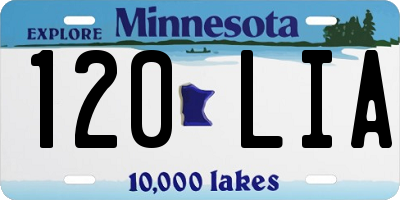 MN license plate 120LIA
