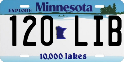 MN license plate 120LIB