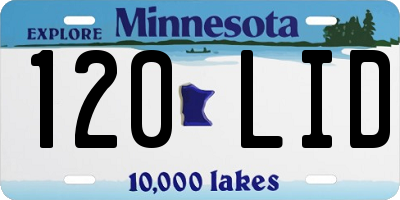 MN license plate 120LID