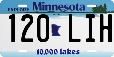 MN license plate 120LIH