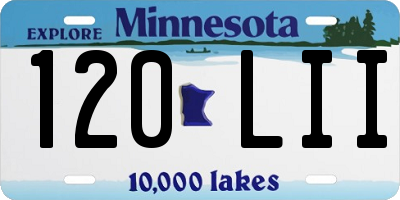 MN license plate 120LII
